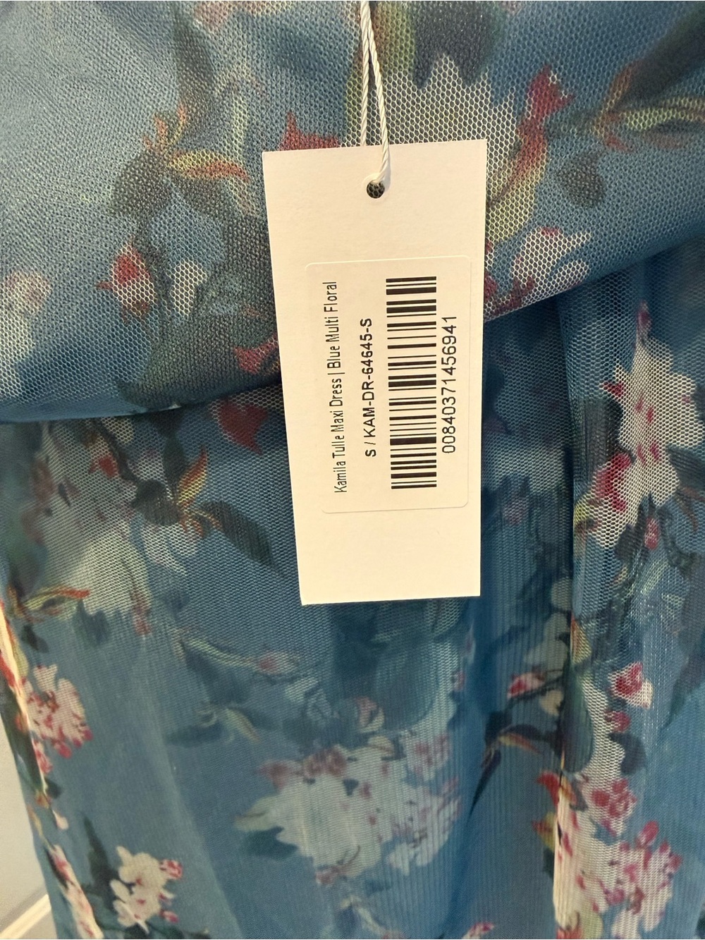 Baltic Born Blue Floral Plunging Maxi Dress - Picture 4 of 6
